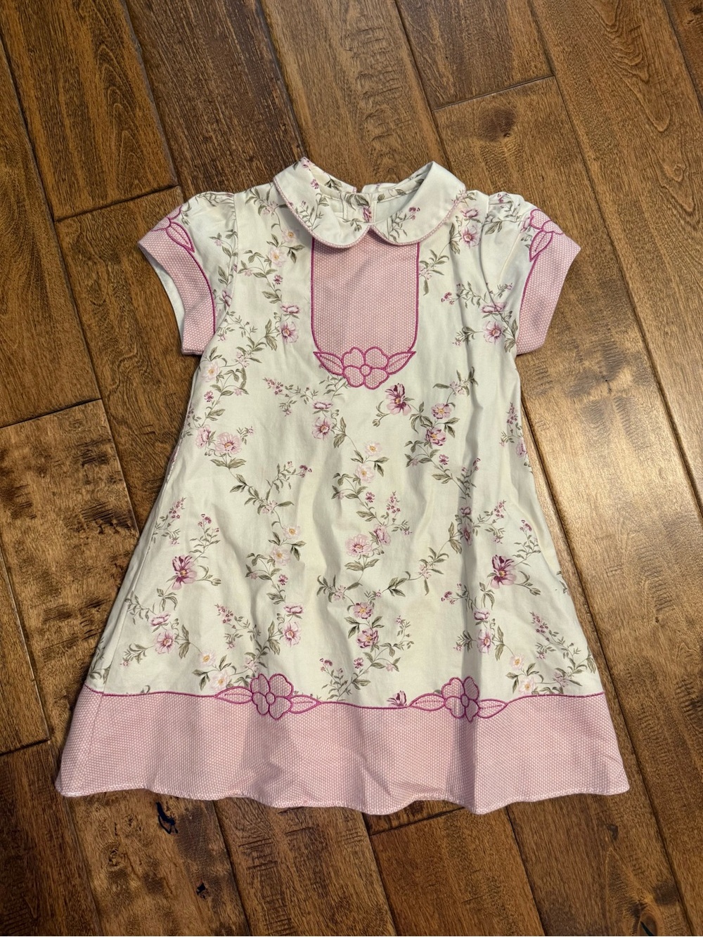 Dondolo cream pink floral dress 4t